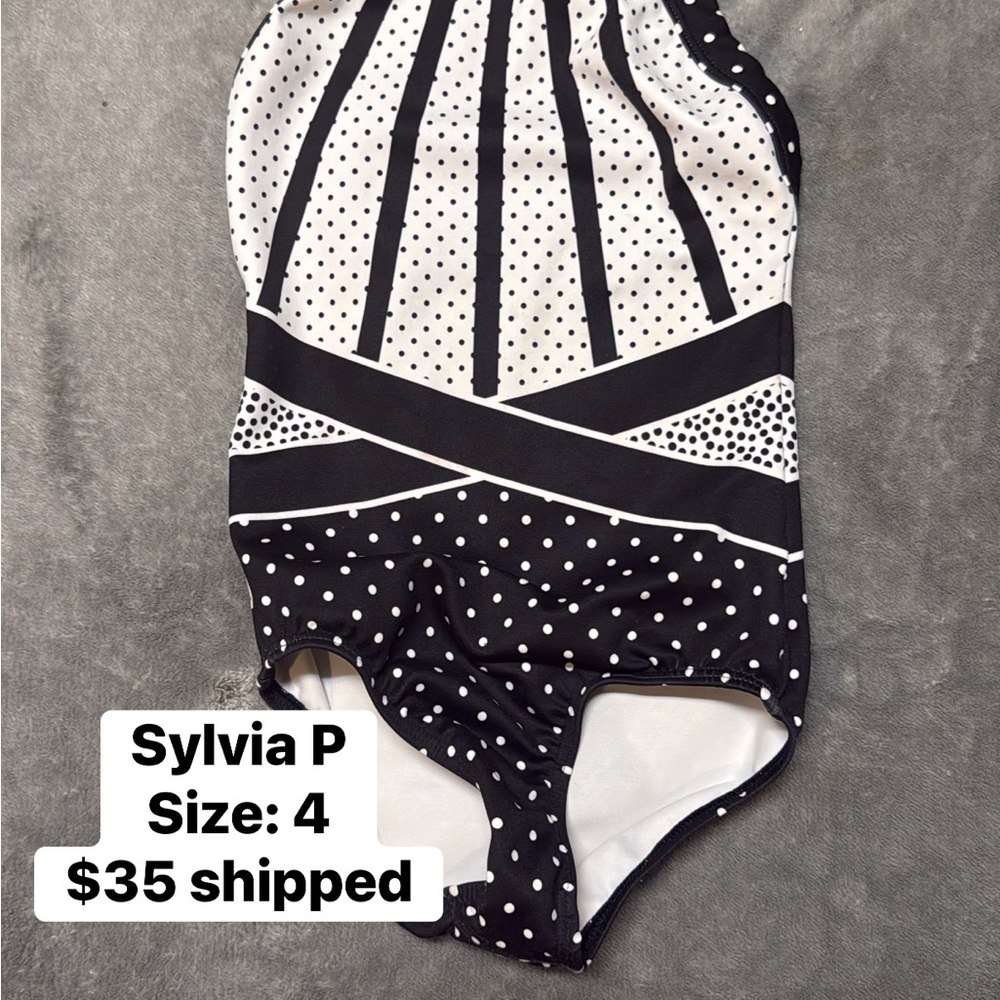 Sylvia P Black and White Kids Swimsuit